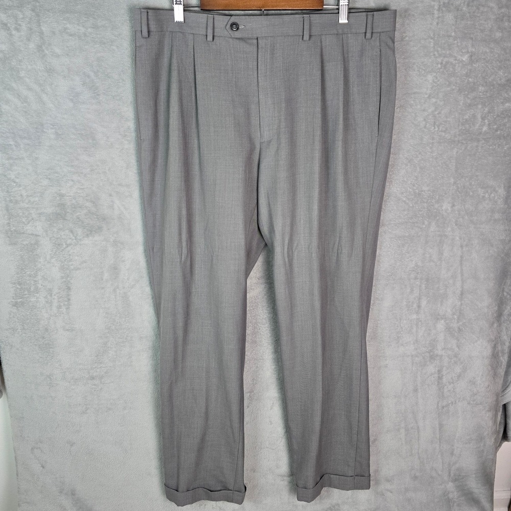Lauren‎ Ralph Lauren Mens Gray Pleated Cuffed Dress Pants 38W x 32L Washable